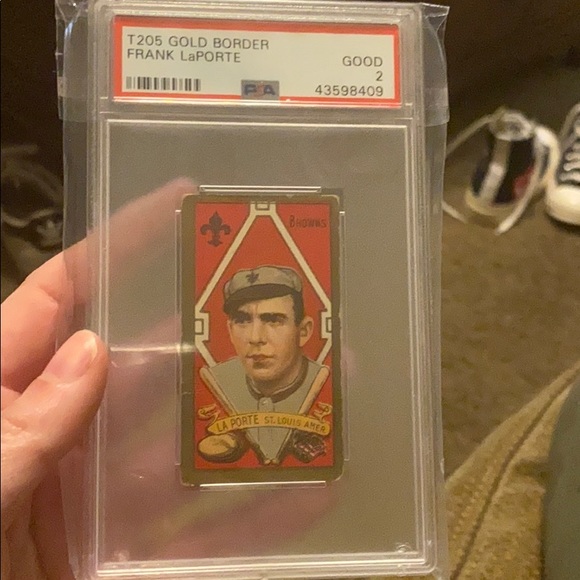 1911 T205 gold border Frank Laporte PSA 2 Good